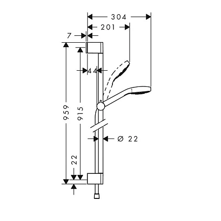 Фото - Душевой комплект Hansgrohe, хром, 71400000/71070000/26594400 - Hansgrohe