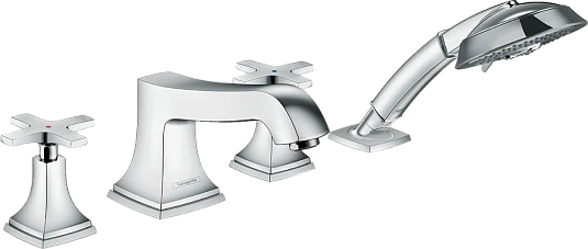 Фото - Смеситель Hansgrohe Metropol Classic 31449000 на борт ванны БЕЗ ВНУТРЕННЕЙ ЧАСТИ - Hansgrohe