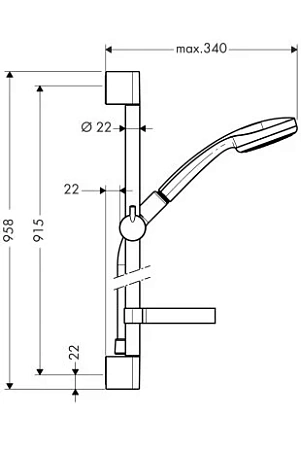 Фото - Душевой комплект Hansgrohe, хром, 71400000/71070000/27724000 - Hansgrohe