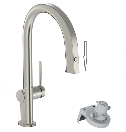 Фото - Смеситель для кухни Hansgrohe Aqittura 76826800 серый - Hansgrohe