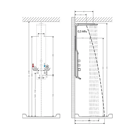 Фото - Душевая панель Hansgrohe Raindance Lift 27008000 - Hansgrohe