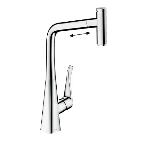 Фото - Смеситель для кухни Hansgrohe Metris Select 73803000 хром - Hansgrohe