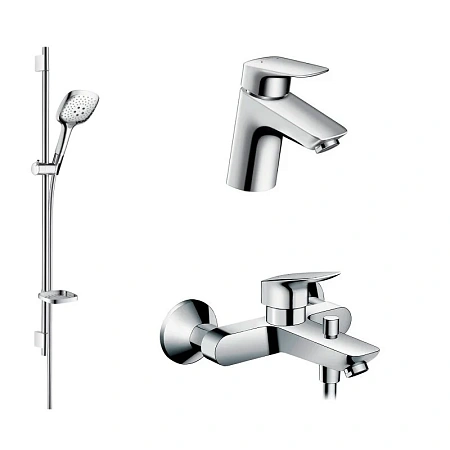 Фото - Душевой комплект Hansgrohe, хром, 71400000/71070000/27857000 - Hansgrohe