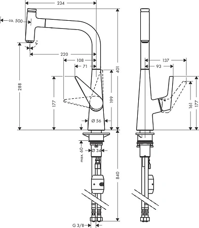 Фото - Смеситель для кухни Hansgrohe Talis Select 72826000 хром - Hansgrohe