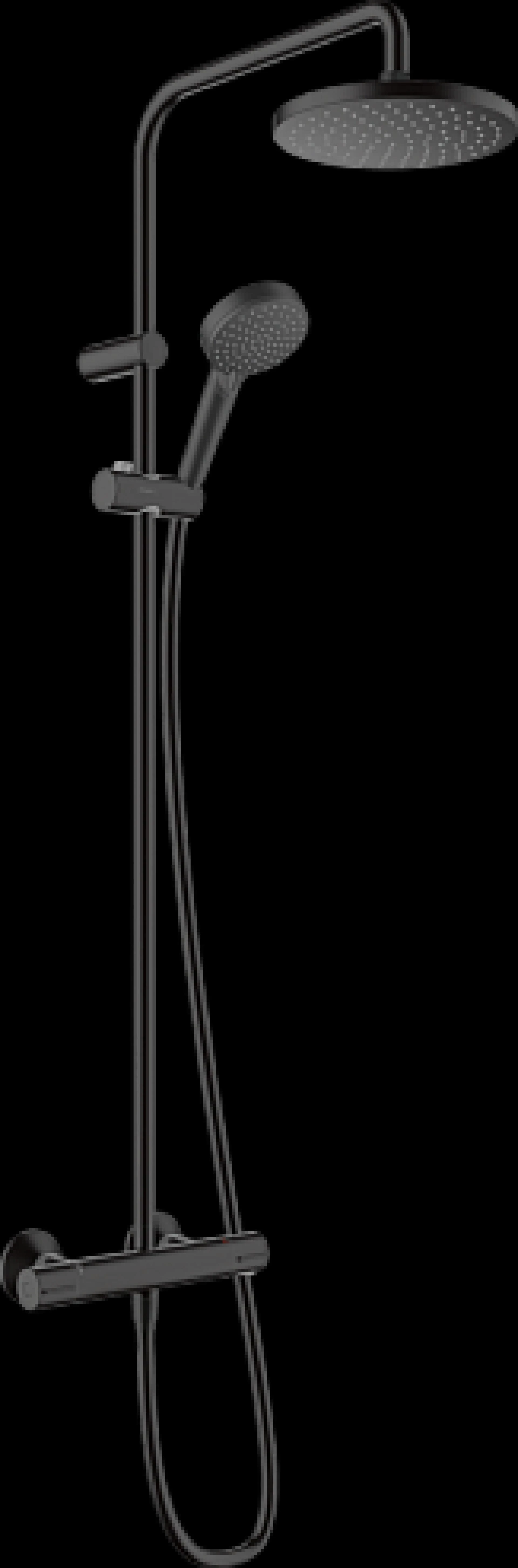 Фото - Душевая стойка Hansgrohe Vernis Blend Showerpipe 200 1jet 26276670, матовый черный - Hansgrohe